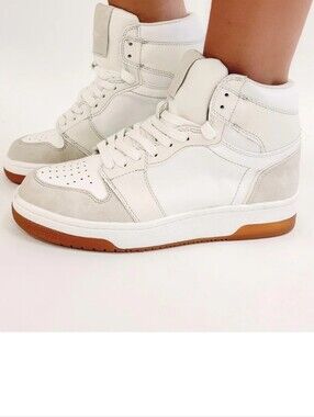 ShuShop (NWOT) Rebecca Tan/White High Top Sneaker Size 10